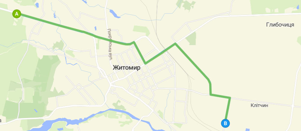 Розклад тролейбуса 10 в Житомирі