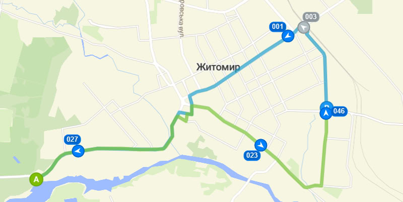 Розклад тролейбуса 15 в Житомирі