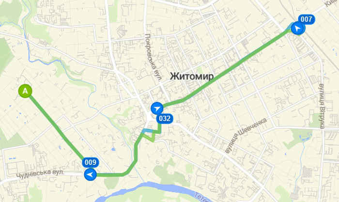 Розклад тролейбуса 5 в Житомирі