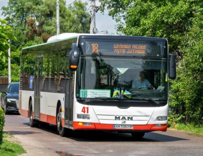 Розклад автобуса 18 в Житомирі