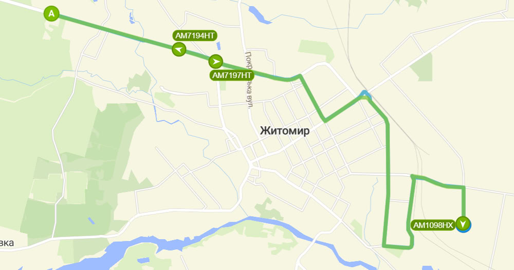 Розклад автобуса 26 в Житомирі