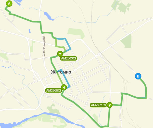 Розклад автобуса 8 в Житомирі